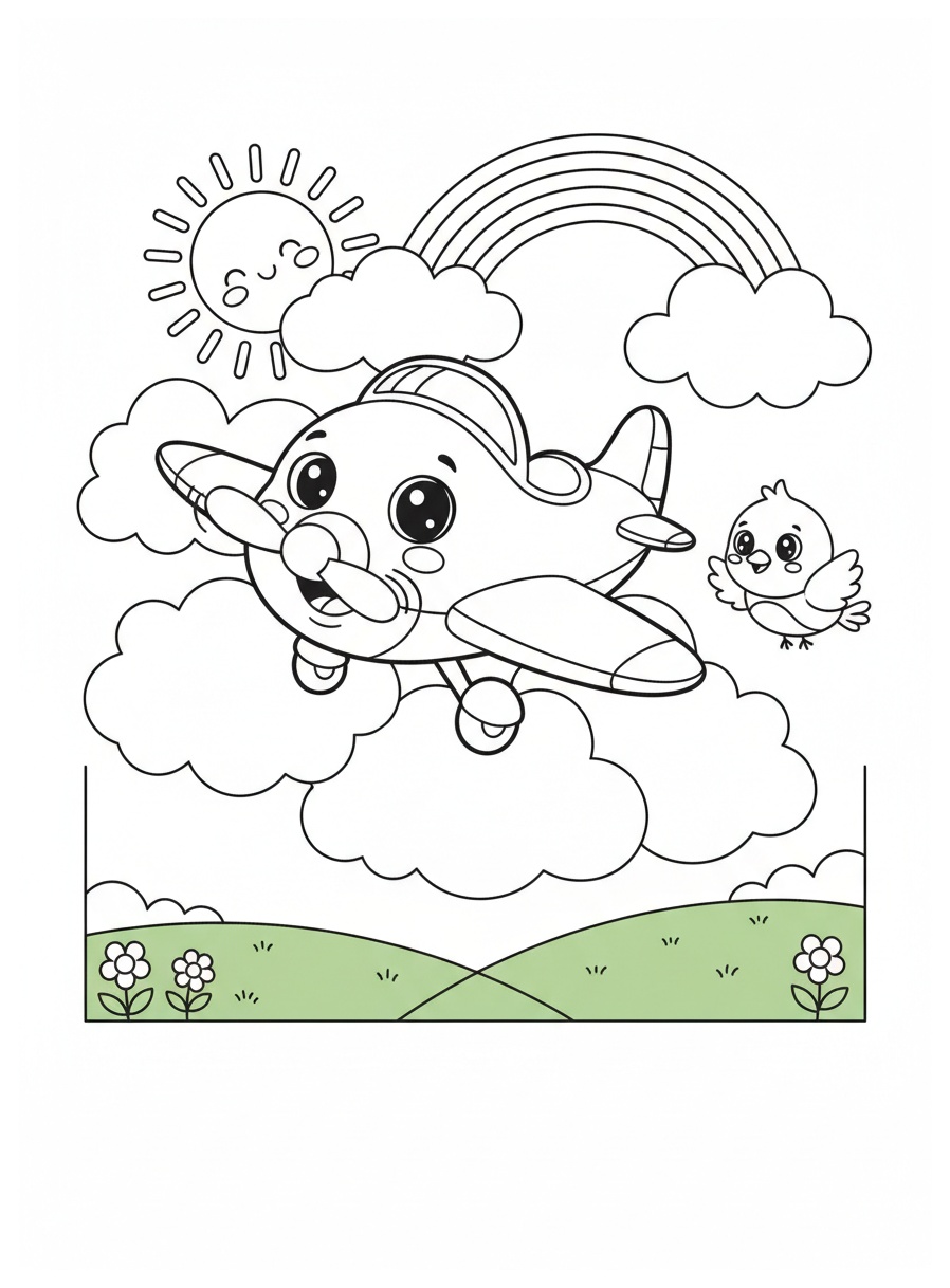 Airplane coloring pages