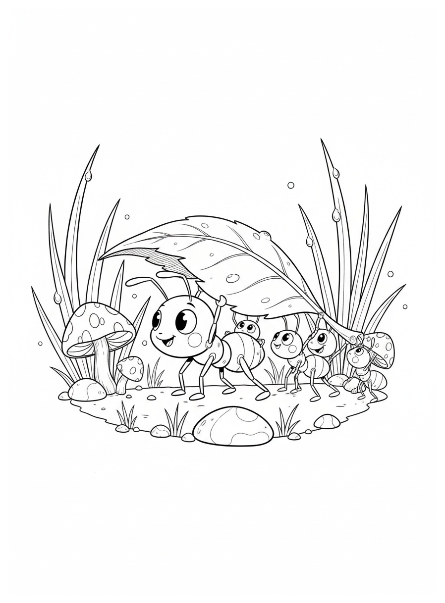 Ant coloring pages