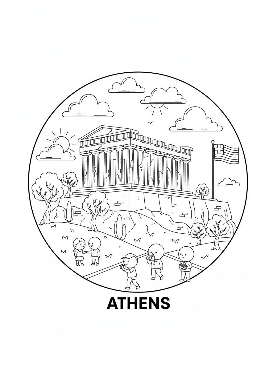 Greece coloring pages